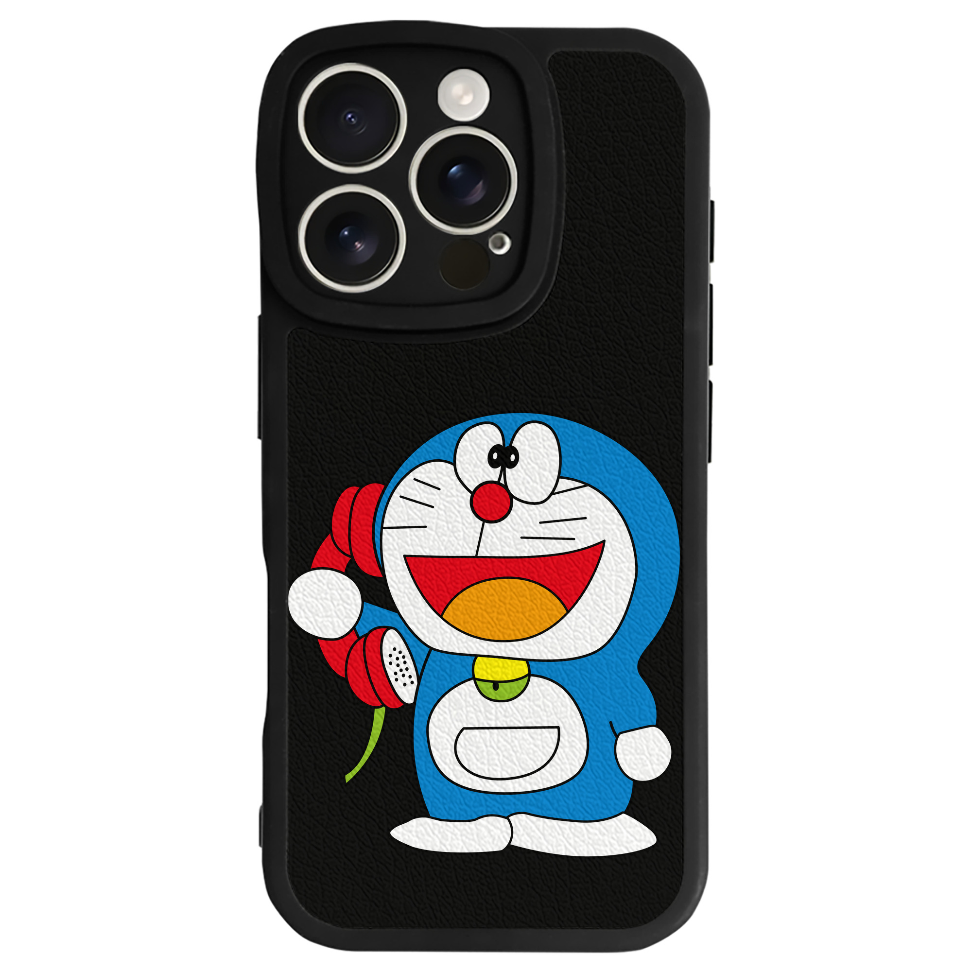 （画像用） ドラえもん Doraemon 【iPhone 16シリーズ対応】シリコンスマホケース（レザー調） 材質：シリコン
